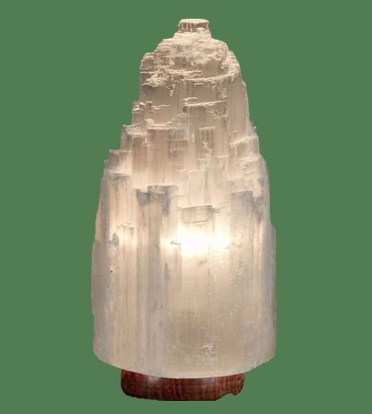 Selenite Lamp Xlarge White 15"